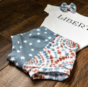 Liberty Two Tone Baby Girl Bummie Outfit