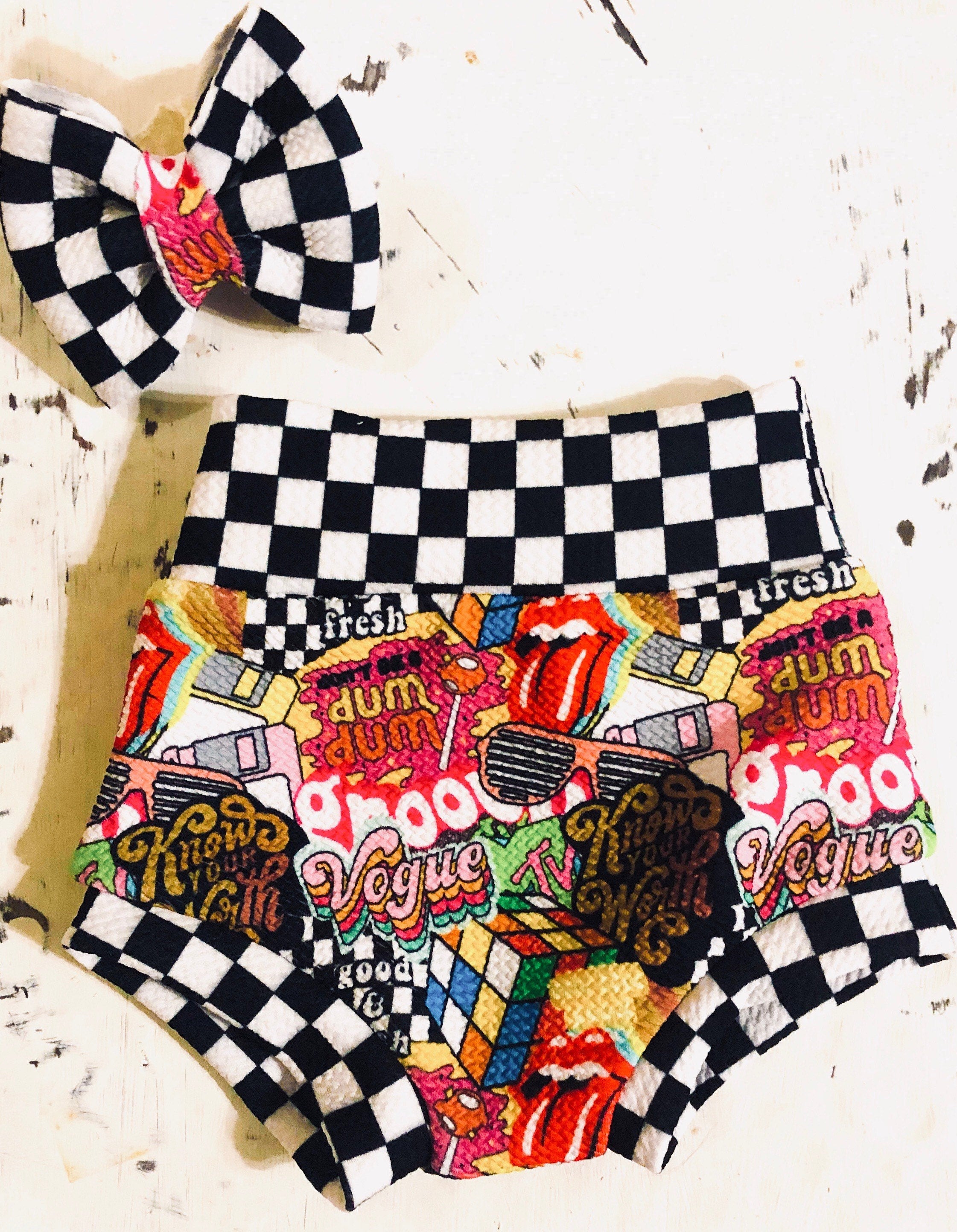 Groovy Vogue Nineties Baby Bummie Set