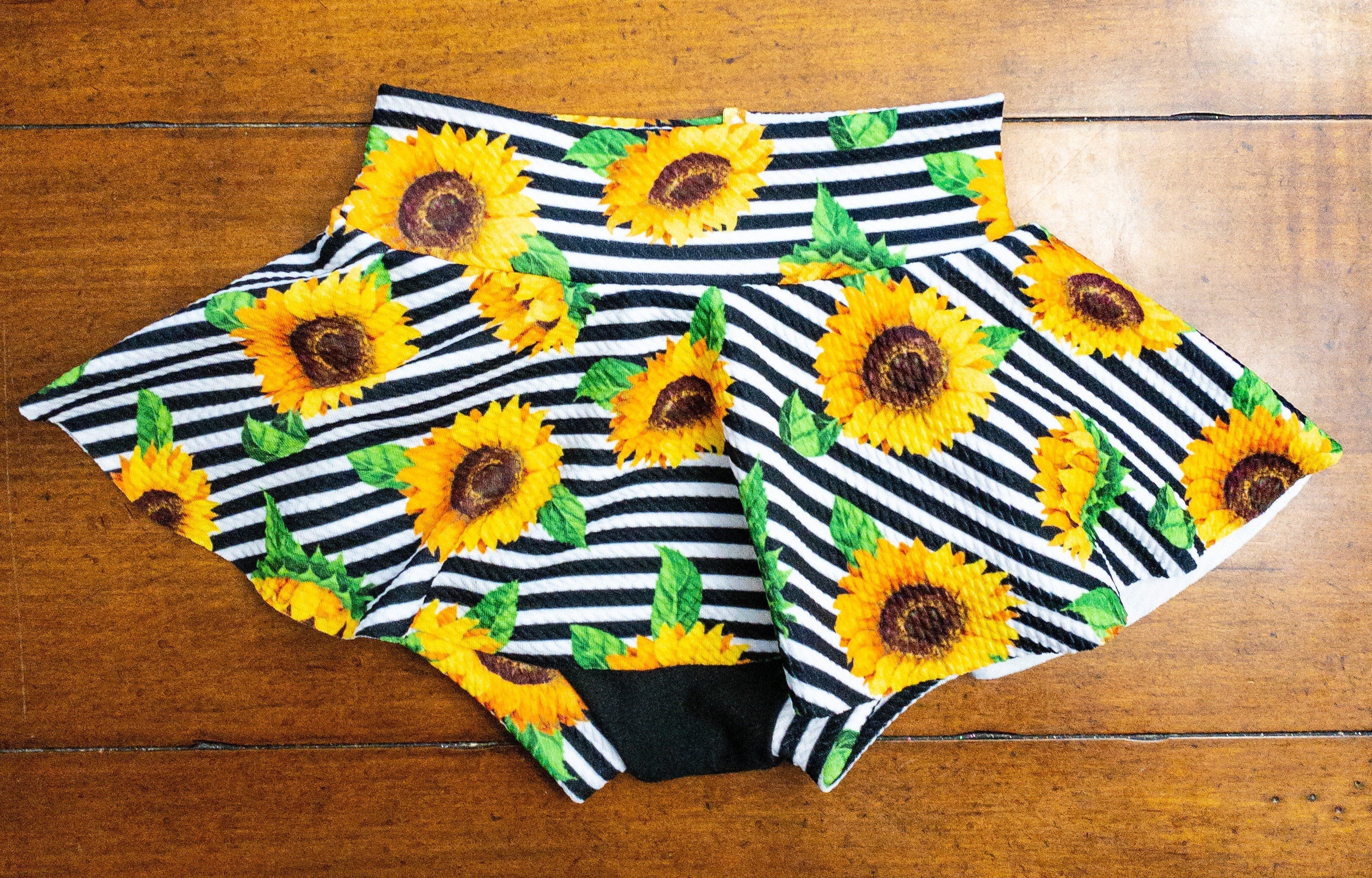 Sunflower Skirted Bloomer Baby Bummy Set