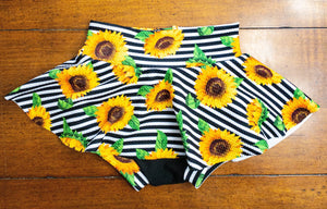 Sunflower Skirted Bloomer Baby Bummy Set