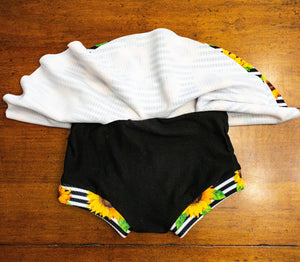 Sunflower Skirted Bloomer Baby Bummy Set