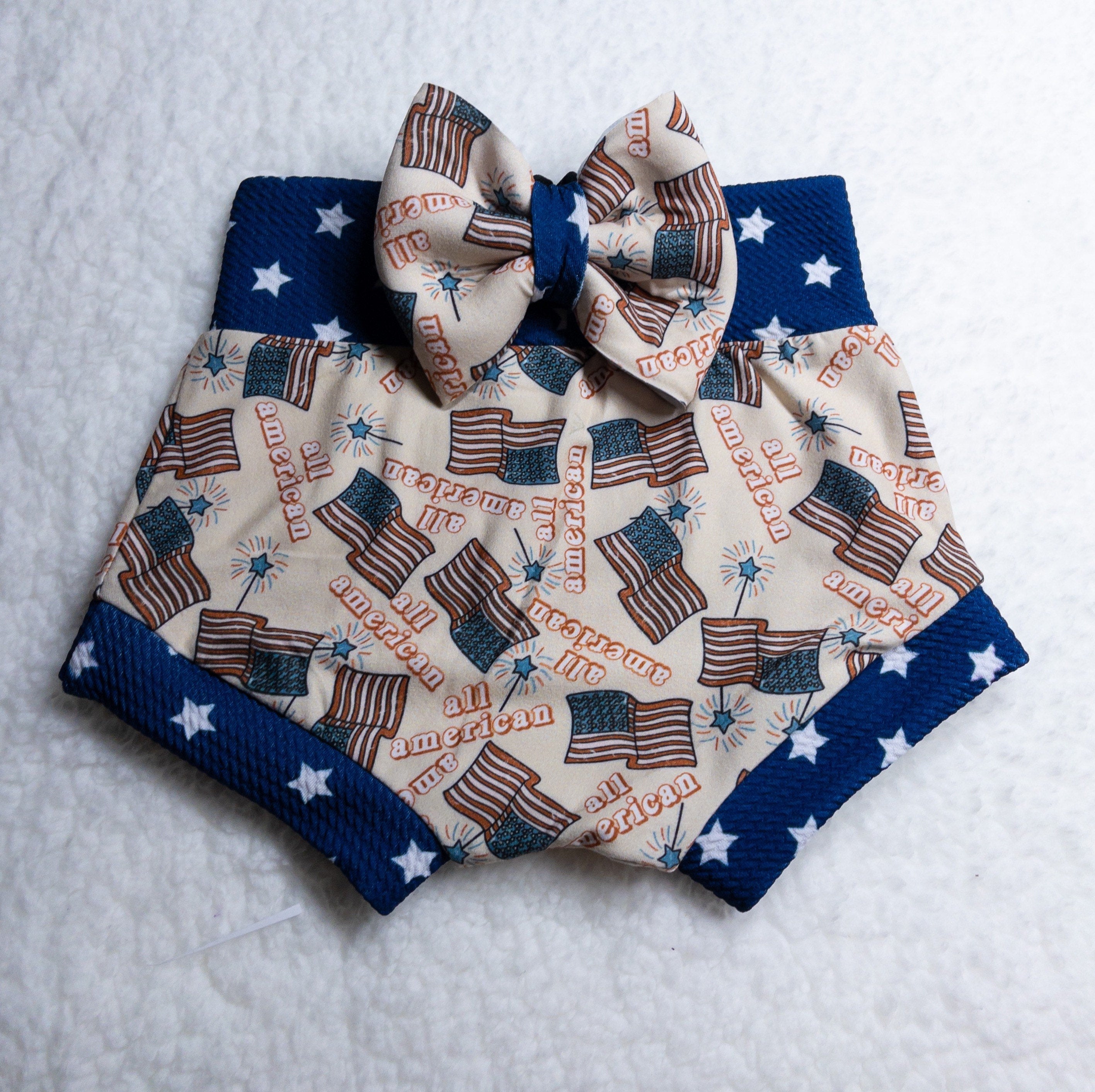 All American Girl Baby Bummie Set