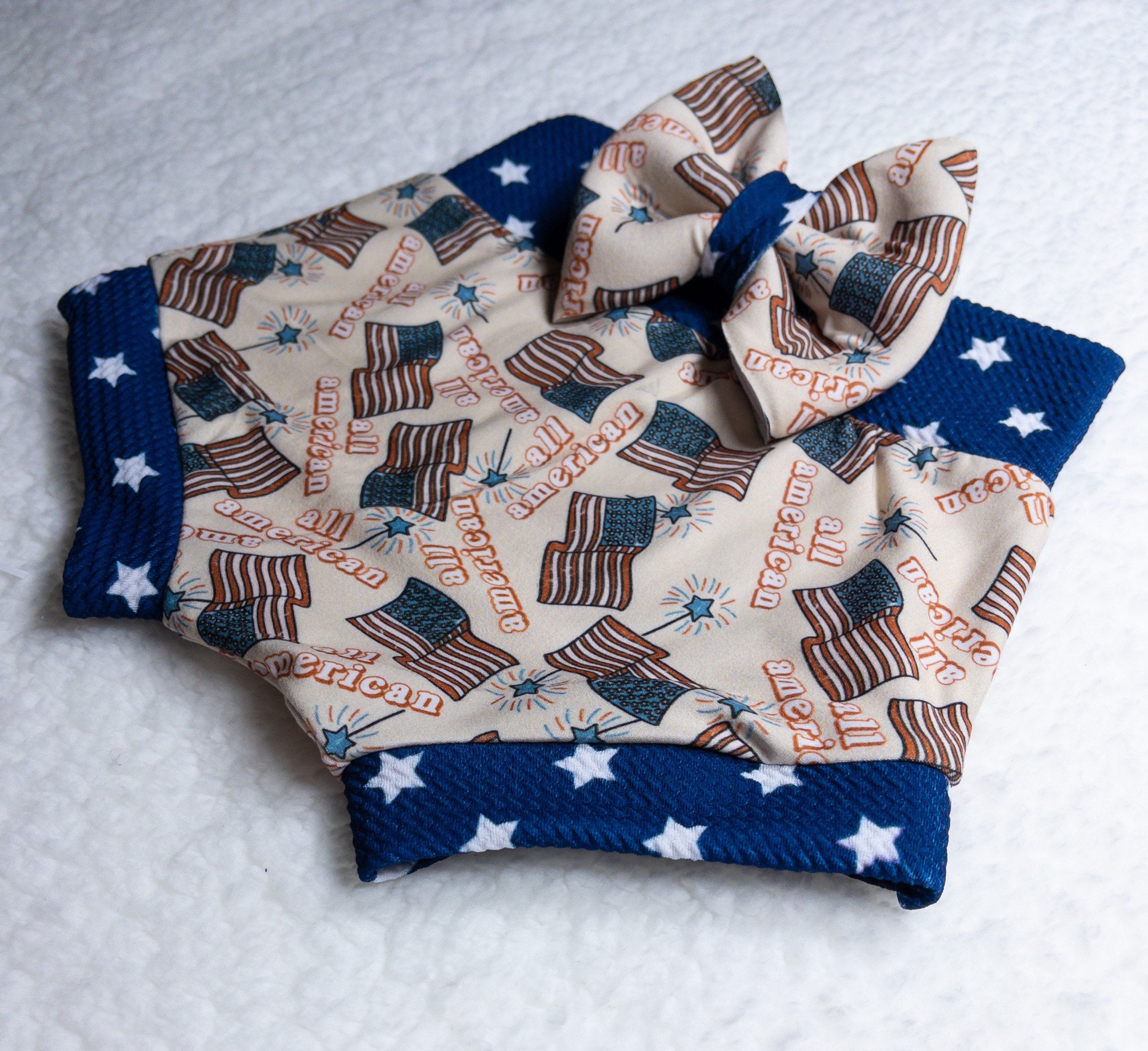 All American Girl Baby Bummie Set