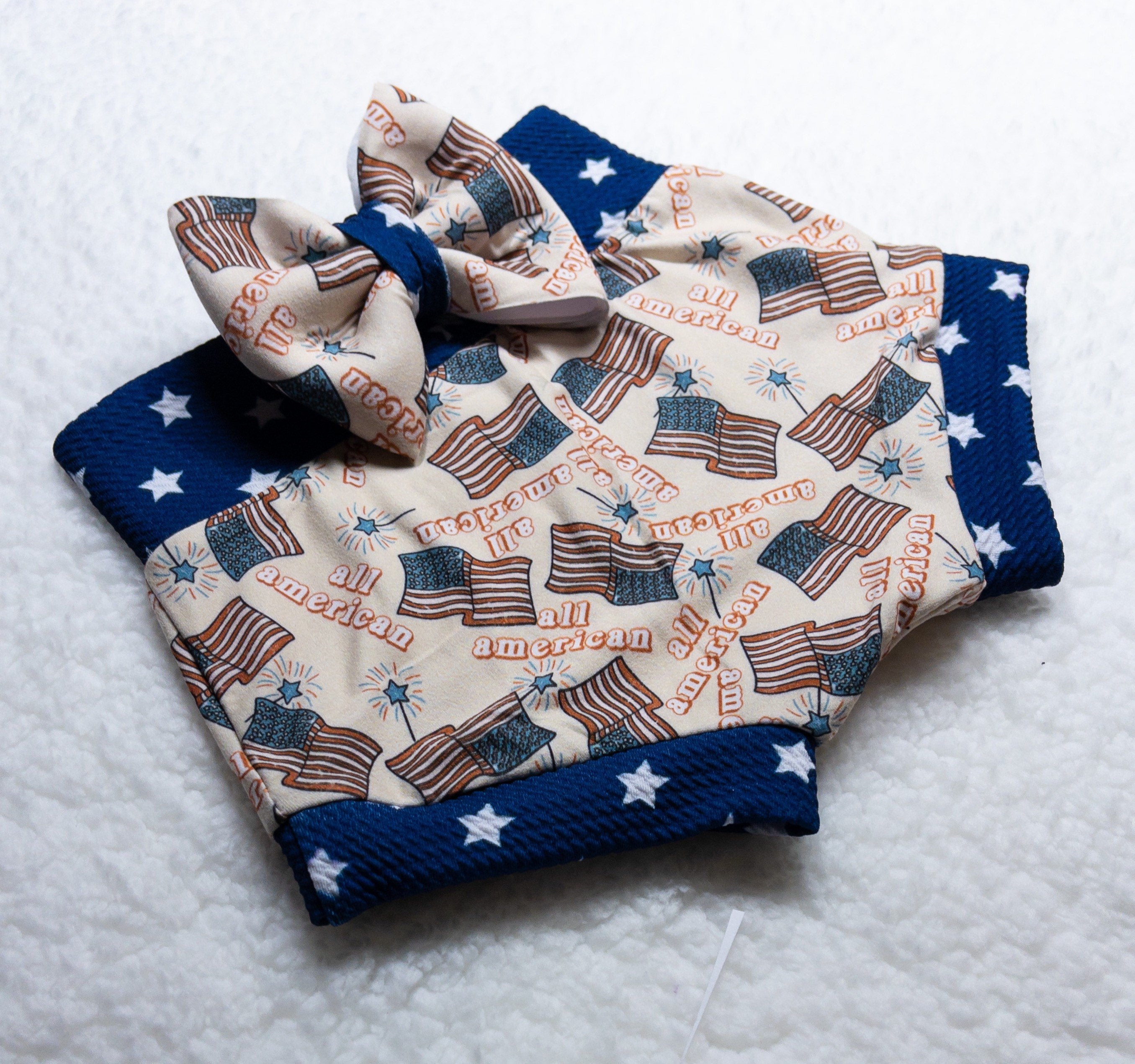 All American Girl Baby Bummie Set