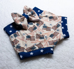 All American Girl Baby Bummie Set