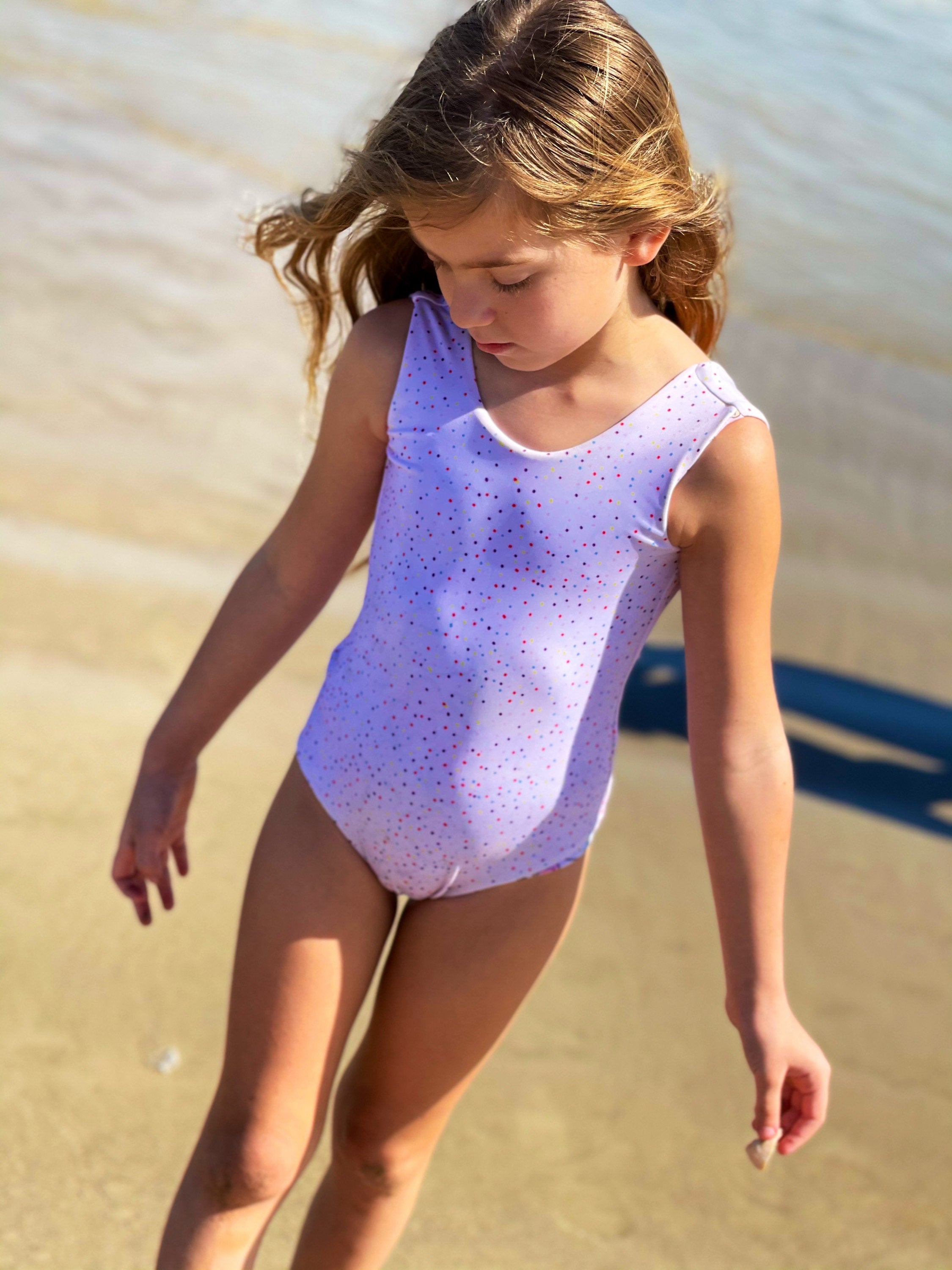 Pretty in Pink Cookies and Sprinkles Baby Reversible Ones Piece Swimsuit